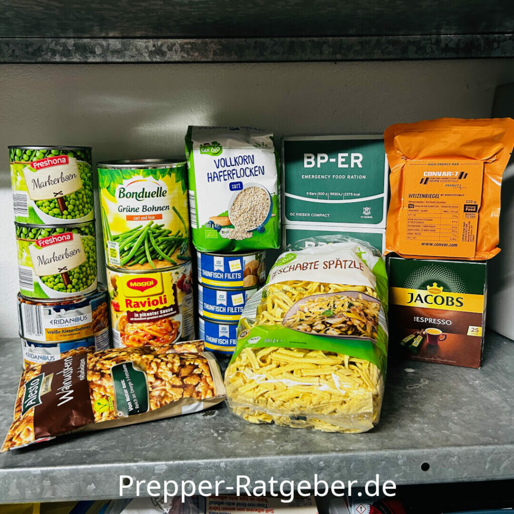 Blackout Liste: haltbare Lebensmittel